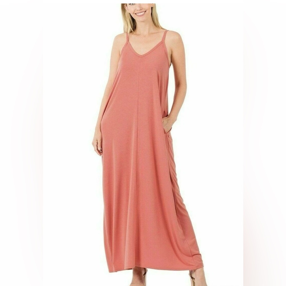 Zenana Outfitters Dusty Rose Dress​